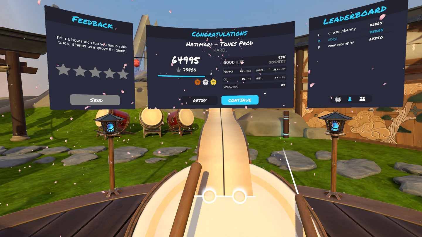 Oculus Quest 游戏《太鼓狂潮》Taiko Frenzy Taiko Frenzy VR Oculus Meta Quest all-in-one musical game