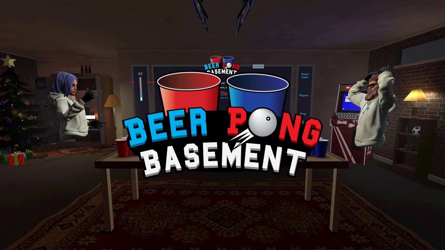 Oculus Quest 游戏《啤酒乒乓球地下室》Beer Pong Basement Beer Pong Basement VR Oculus Meta Quest all-in-one action game