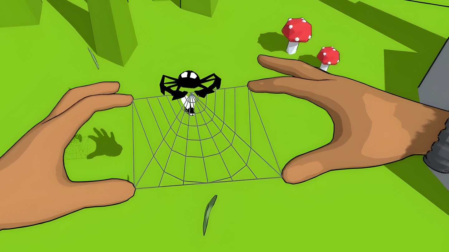Oculus Quest game "Spider Web" flybye Flybye Spider Web VR Oculus Meta Quest all-in-one gesture control game