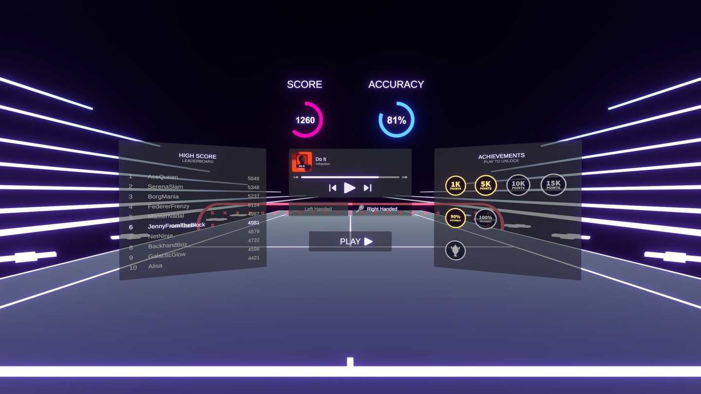 Oculus Quest 游戏《体验网球》Slam Slam Oculus Meta Quest VR game