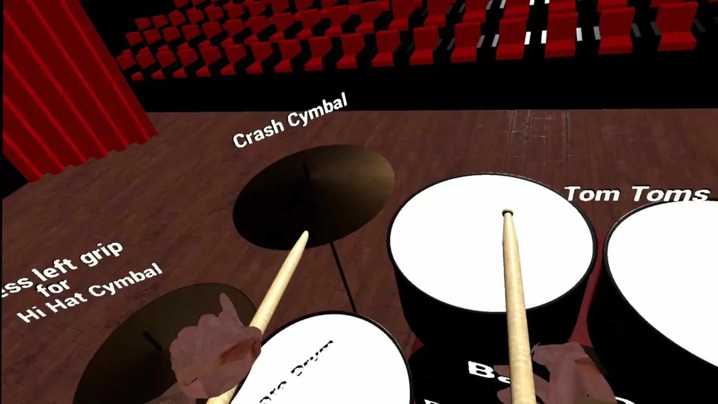 Oculus Quest game "Virtual Drums" Virtual Drums Oculus Meta Quest VR game