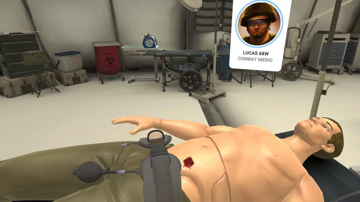 Oculus Quest game "US Army Medical VR Experience" US Army Medical VR Experience U.S. Army Medical VR Experience VR Oculus Meta Quest all-in-one simulation game