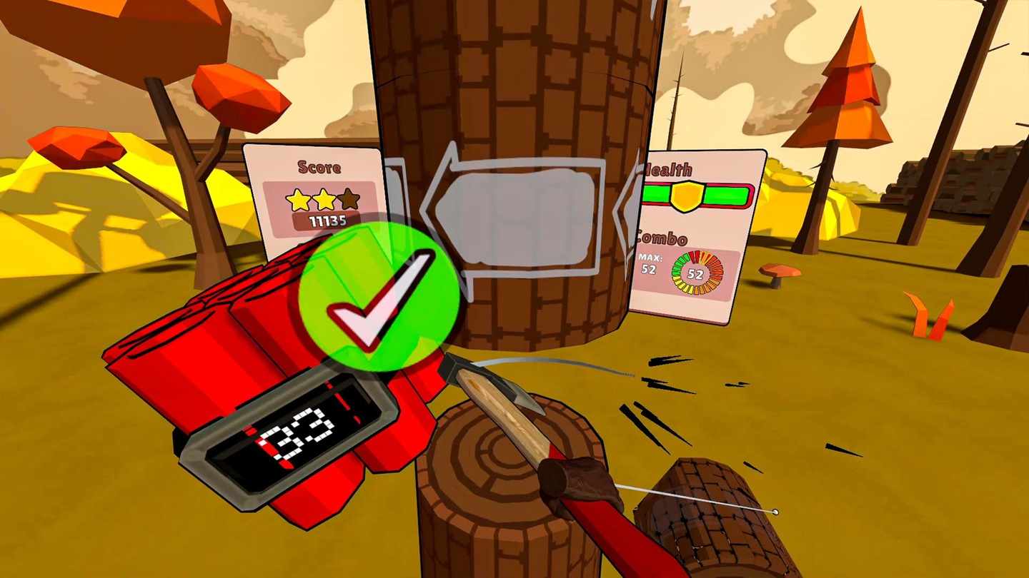 Oculus Quest 游戏《伐木人》TimberManVR Timberman VR Oculus Meta Quest all-in-one action game
