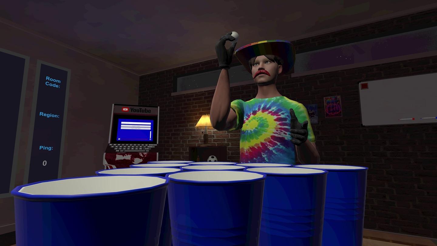 Oculus Quest 游戏《啤酒乒乓球地下室》Beer Pong Basement Beer Pong Basement VR Oculus Meta Quest all-in-one action game