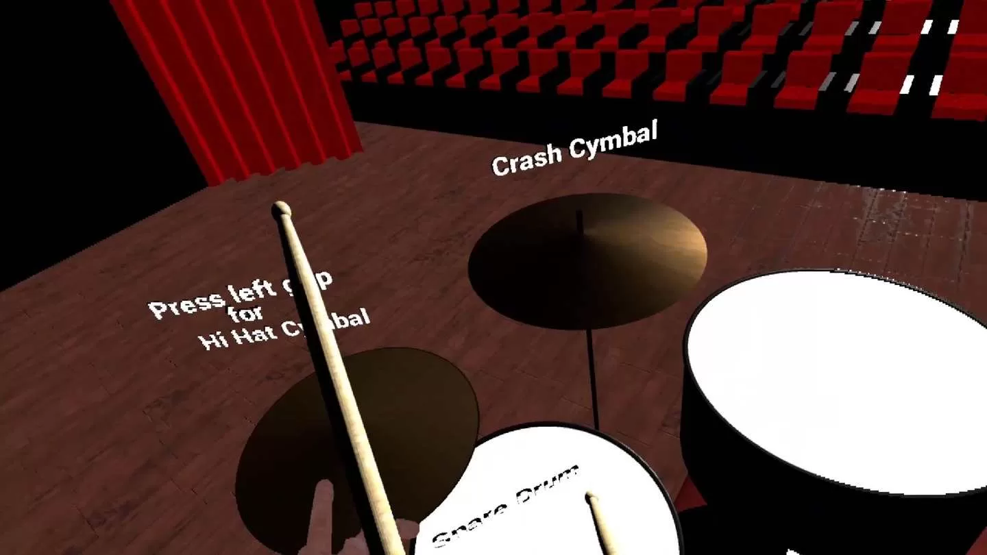 Oculus Quest game "Virtual Drums" Virtual Drums Oculus Meta Quest VR game