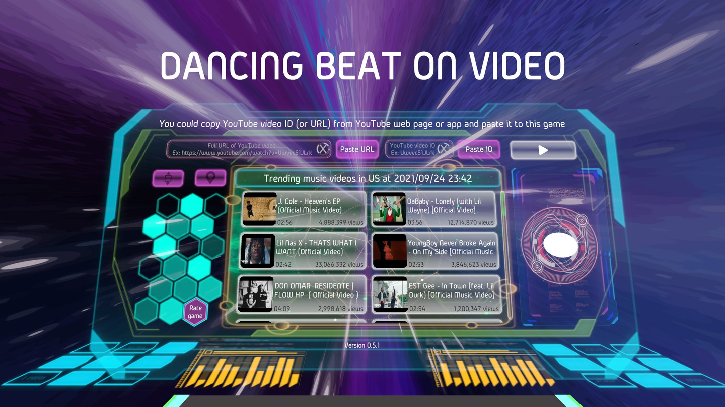 Oculus Quest game Dancing Beat on Video VR Dancing Beat on Video VR Oculus Meta Quest all-in-one musical game