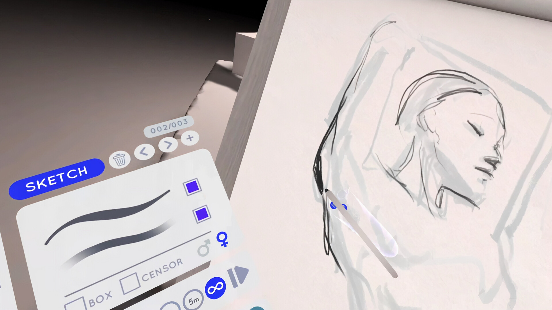 Oculus Quest 游戏《人物绘画》Gesture VR Gesture Oculus Meta Quest all-in-one art game