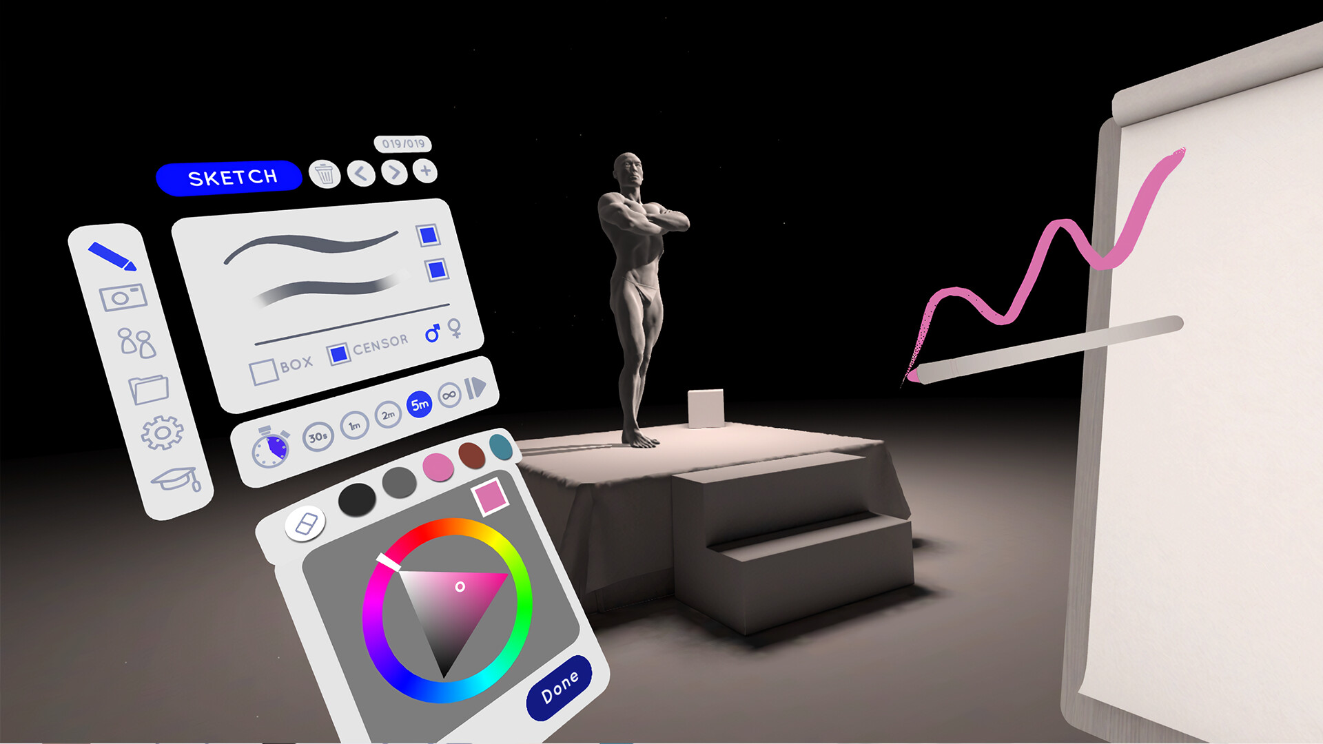 Oculus Quest 游戏《人物绘画》Gesture VR Gesture Oculus Meta Quest all-in-one art game