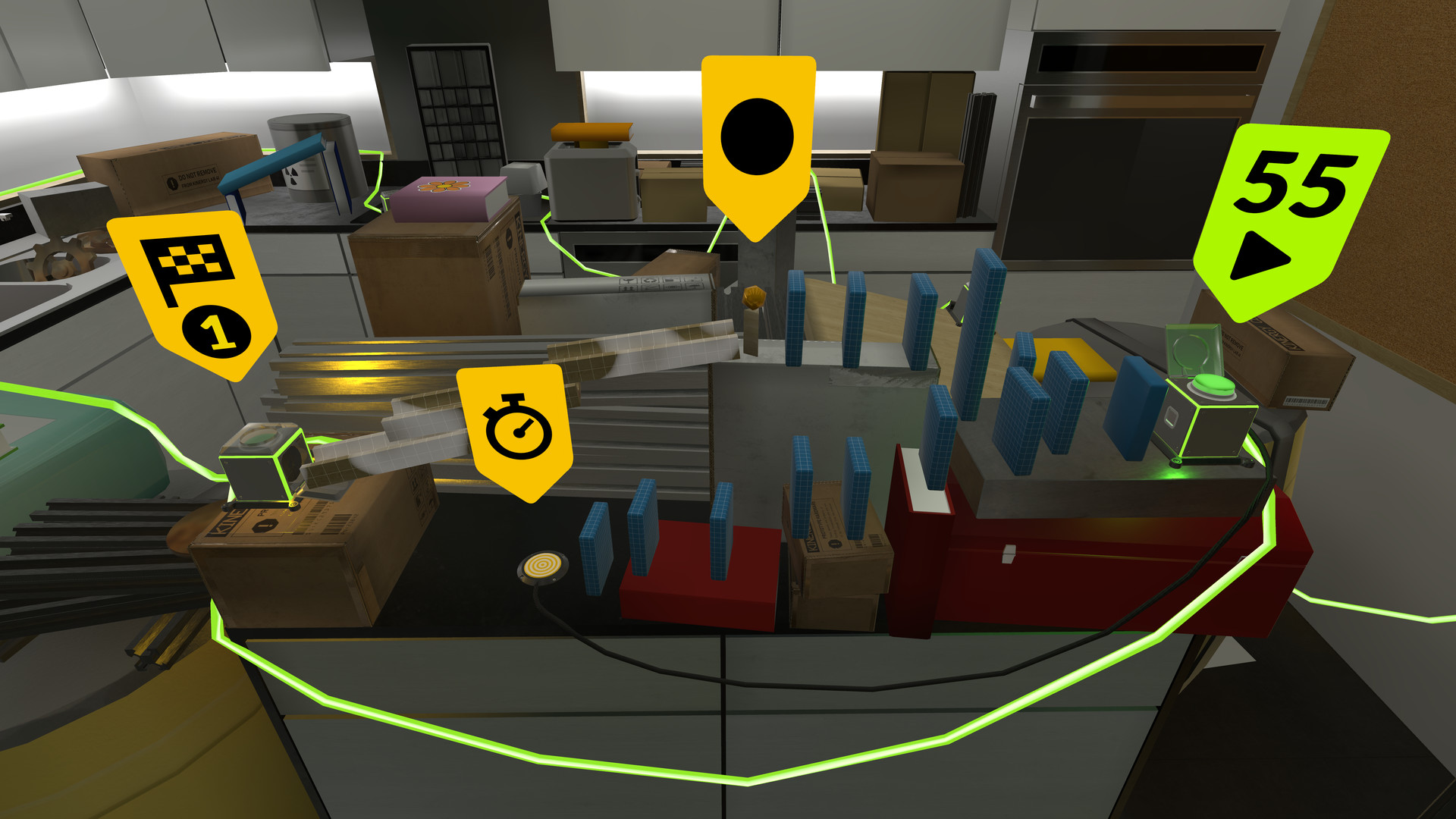 Oculus Quest Game "Domino Game" Gadgeteer Gadgeteer VR Oculus Meta Quest all-in-one Puzzle game