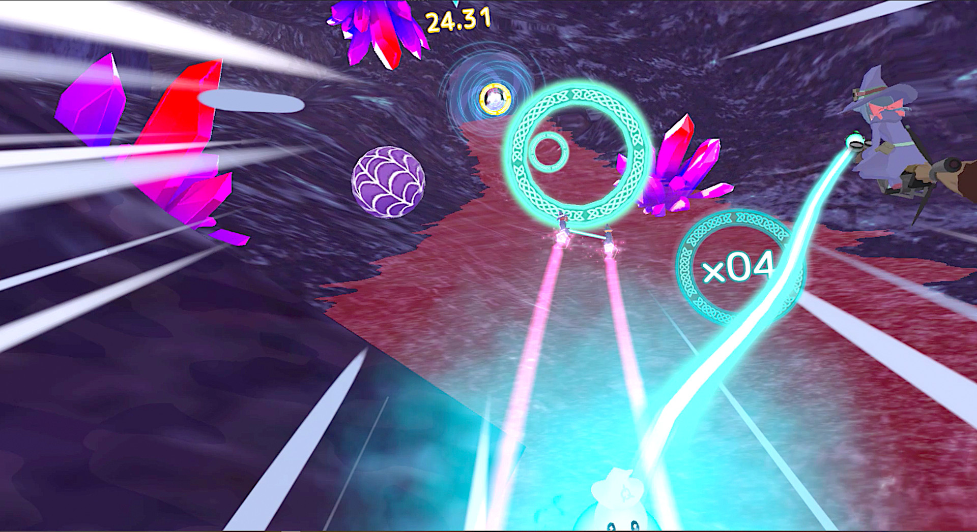 Oculus Quest 游戏《小魔女学园》Little Witch Academia: VR Broom Racing Little Witch Academia-VR Broom Racing Oculus Meta Quest all-in-one racing game