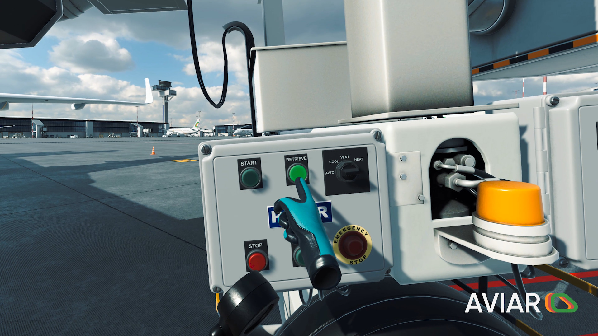 Oculus Quest game "Airport Ground Handling Simulator VR" Airport Ground Handling Simulator VR Airport Ground Handling Simulator VR Oculus Meta Quest all-in-one simulation game