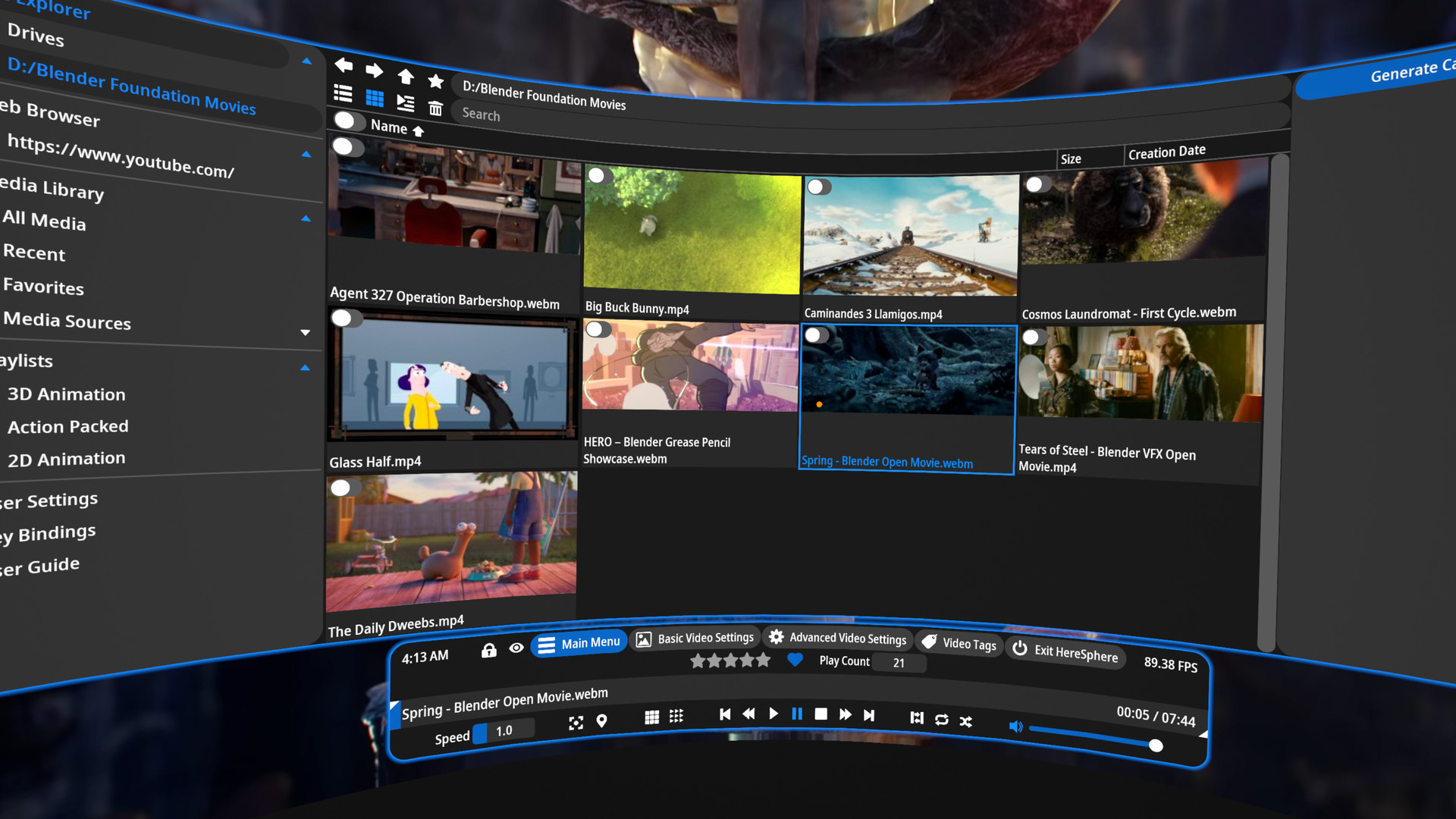 Meta Quest 游戏《H视频VR播放器》HereSphere VR Video Player HereSphere VR Video Player Oculus Meta Quest all-in-one version