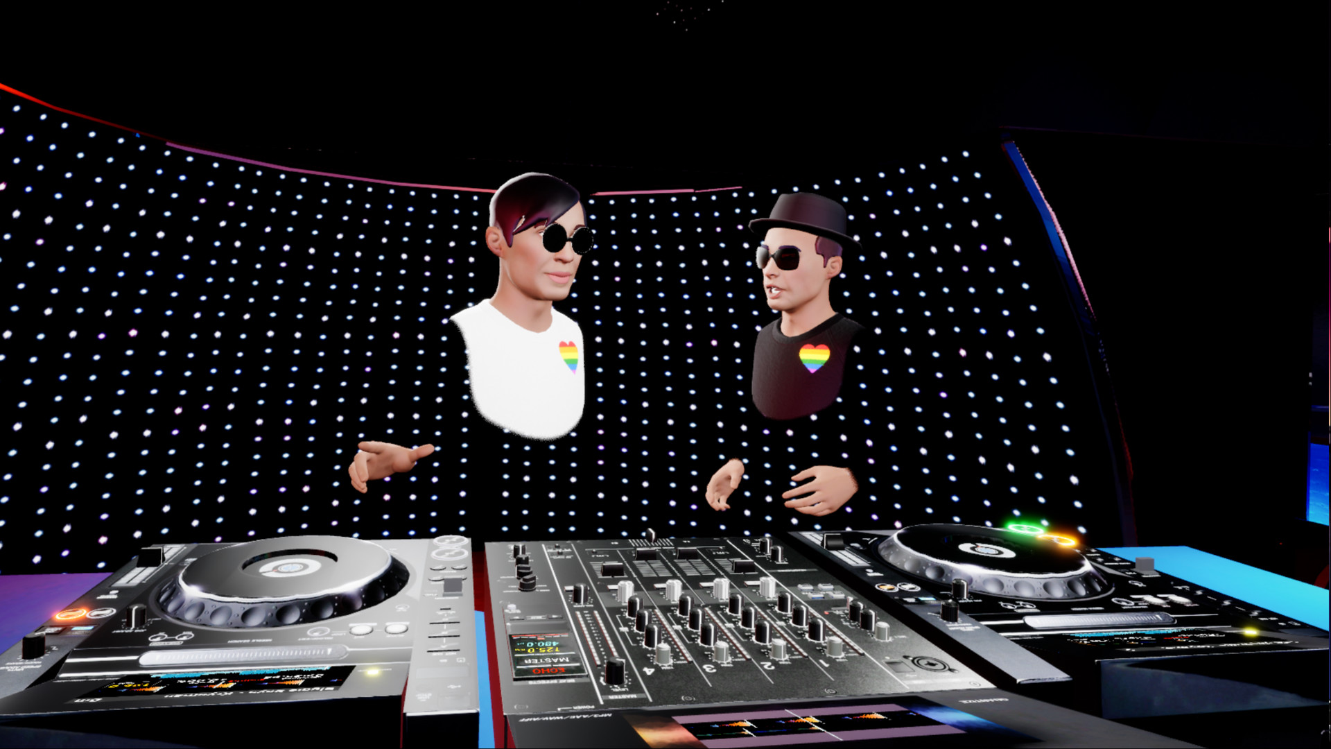 Oculus Quest game "DJ Simulator" TribeXR DJ School | DJ in VR Tribe XR - DJ in VR Oculus Meta Quest all-in-one musical game