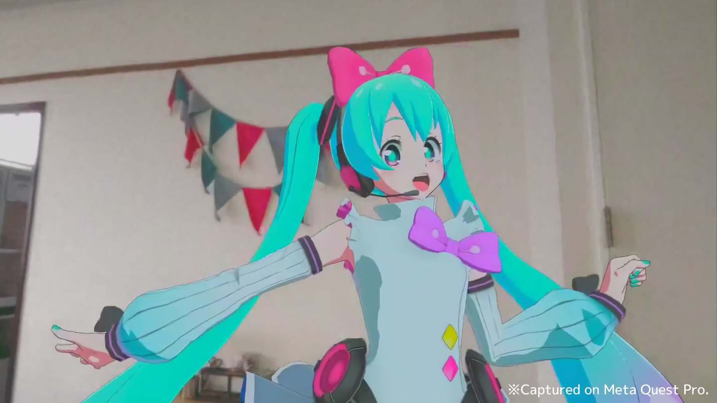 Oculus Quest 游戏《初音未来全息模型》HoloModels MR Holo Models MR-Hatsune Miku VR Oculus Meta Quest fun game