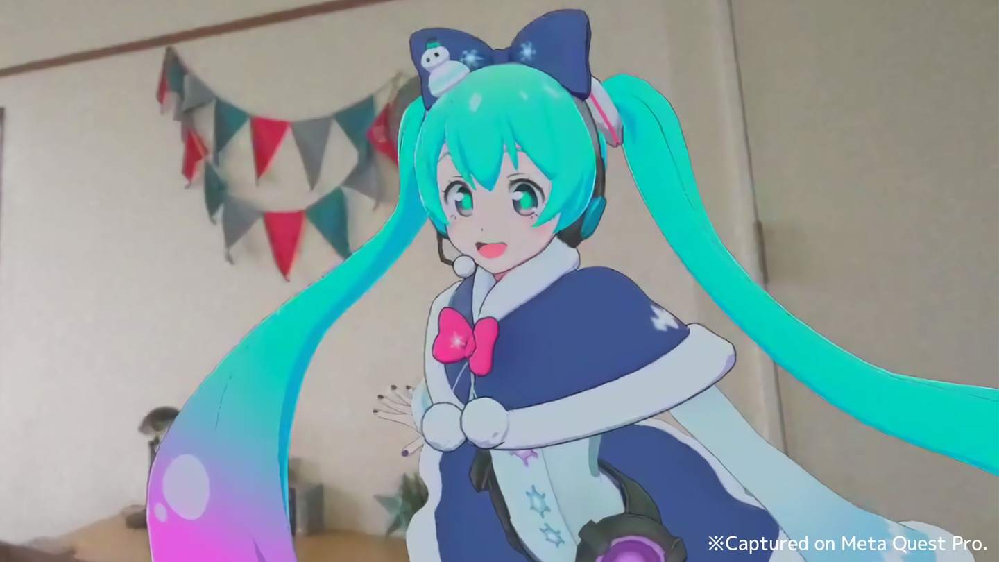 Oculus Quest 游戏《初音未来全息模型》HoloModels MR Holo Models MR-Hatsune Miku VR Oculus Meta Quest fun game