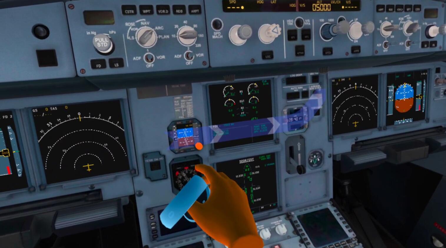 Oculus Quest 游戏《飞行模拟 空客 A320》VRflow Airbus A320 VRflow Airbus A320-pilot driving training simulator game