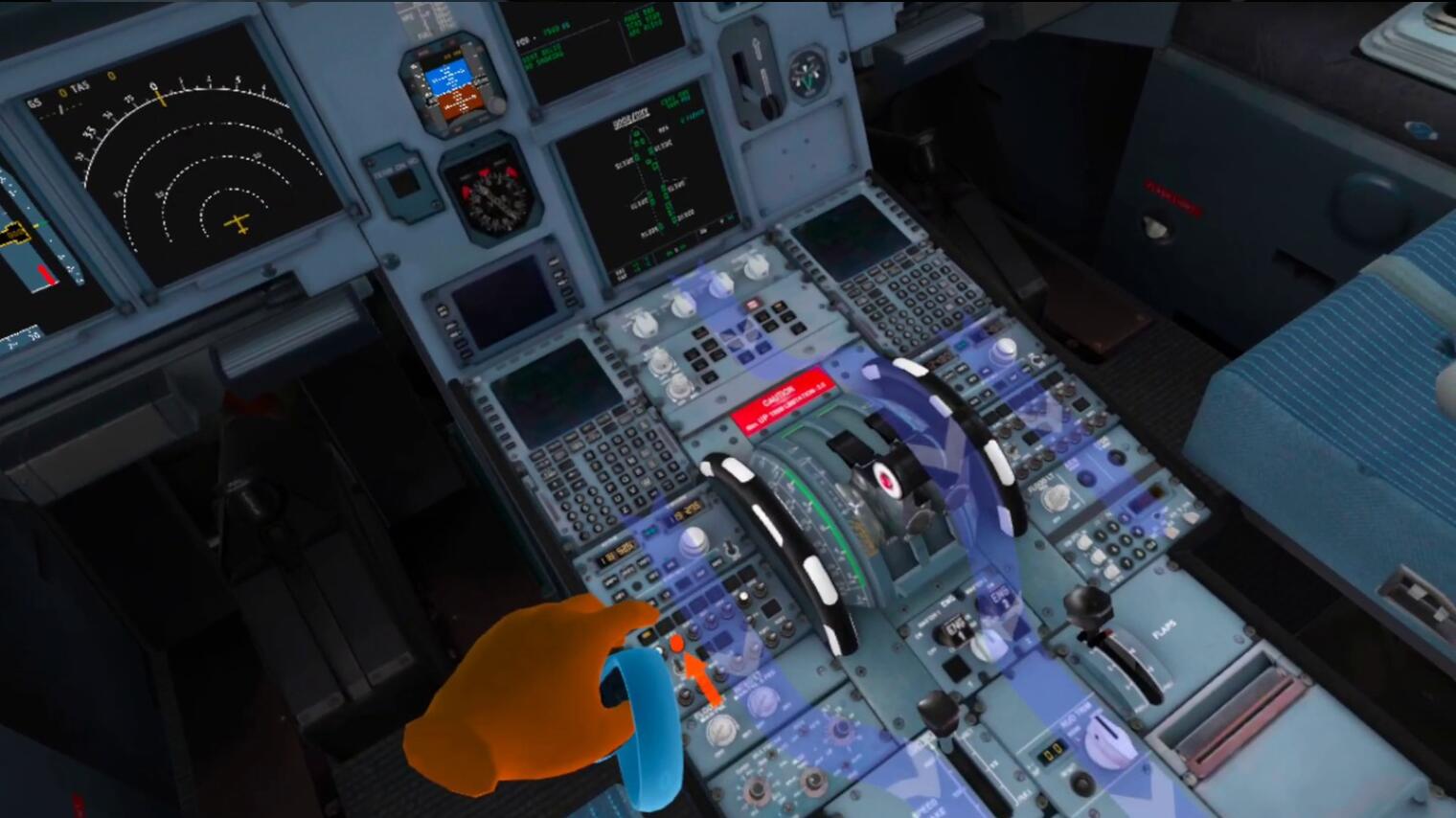 Oculus Quest 游戏《飞行模拟 空客 A320》VRflow Airbus A320 VRflow Airbus A320-pilot driving training simulator game