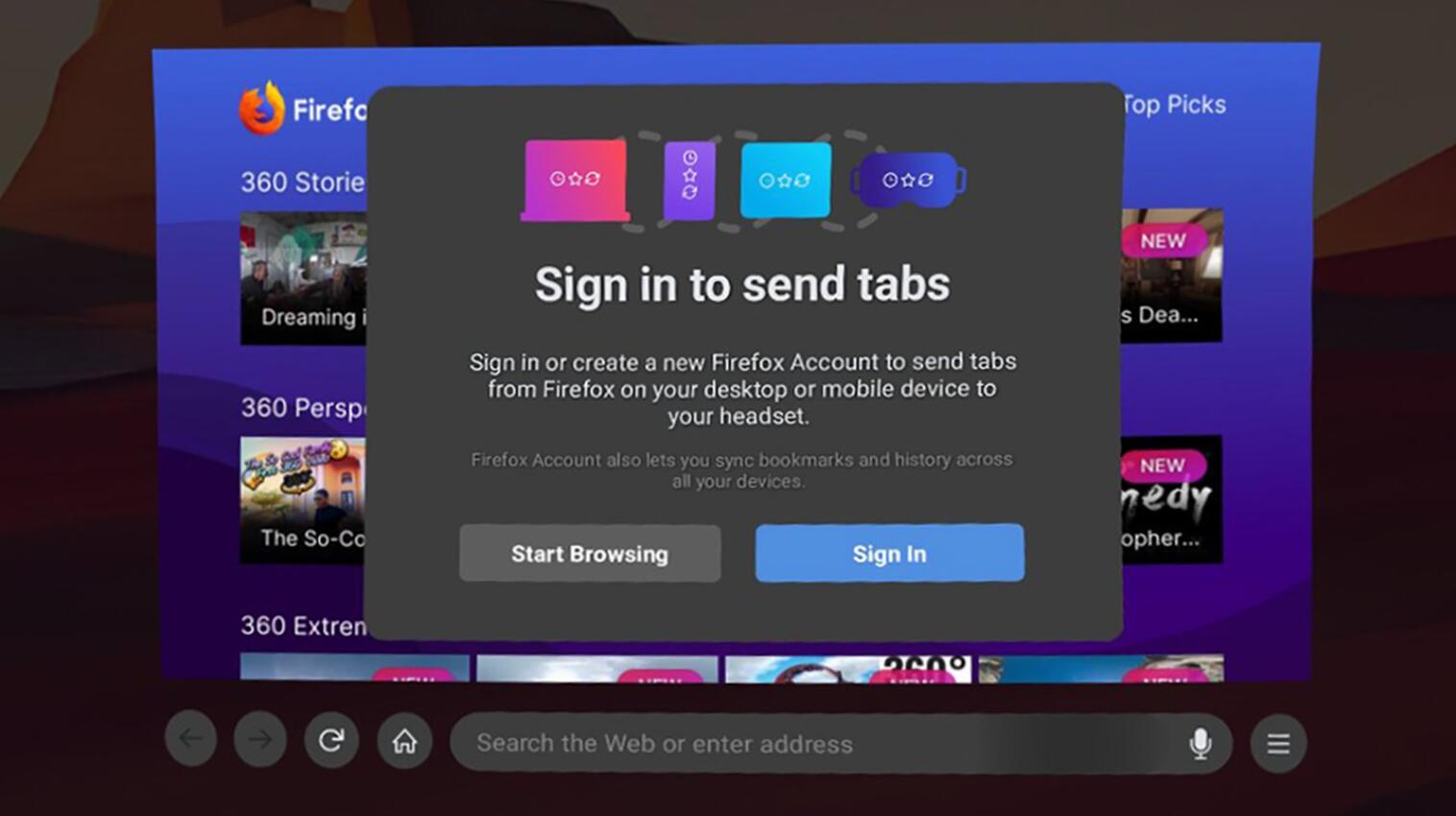 Oculus Quest 工具《Firefox Reality VR》火狐浏览器 Firefox Reality VR Oculus Meta Quest Browser