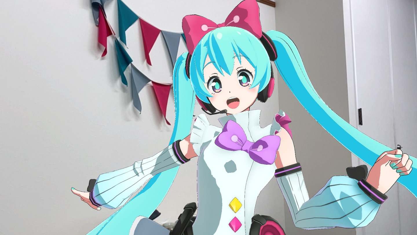 Oculus Quest 游戏《初音未来全息模型》HoloModels MR Holo Models MR-Hatsune Miku VR Oculus Meta Quest fun game