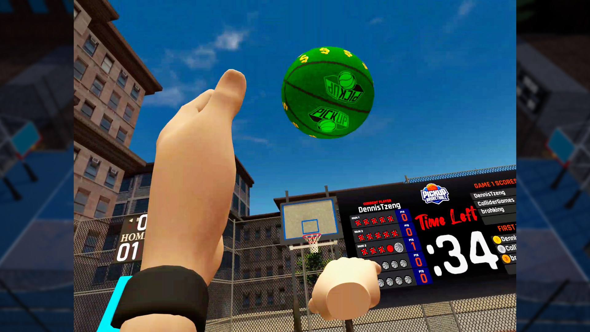 Oculus Quest 游戏《街头篮球VR》Pickup Basketball VR Pickup Basketball VR Oculus Meta Quest shooting game