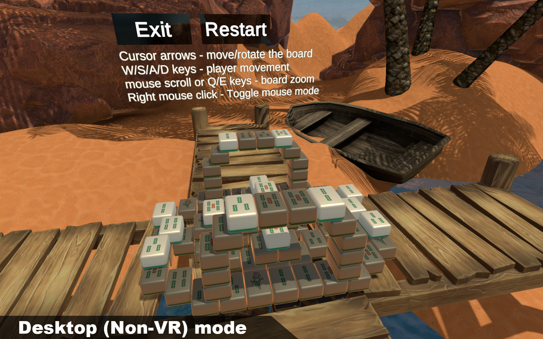 Meta Quest 游戏《3D Mahjong worlds》3D麻将世界 3D Mahjong worlds VR Oculus Meta Quest puzzle game