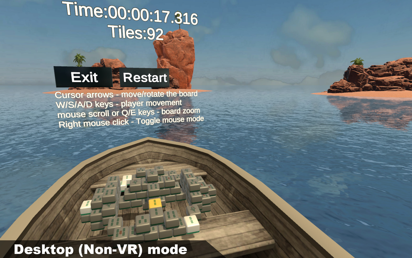 Meta Quest 游戏《3D Mahjong worlds》3D麻将世界 3D Mahjong worlds VR Oculus Meta Quest puzzle game