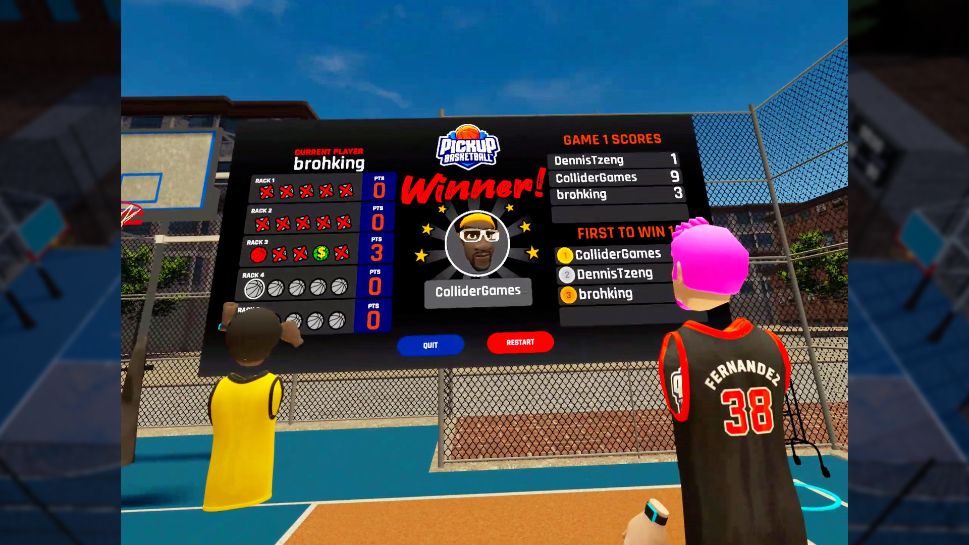 Oculus Quest 游戏《街头篮球VR》Pickup Basketball VR Pickup Basketball VR Oculus Meta Quest shooting game