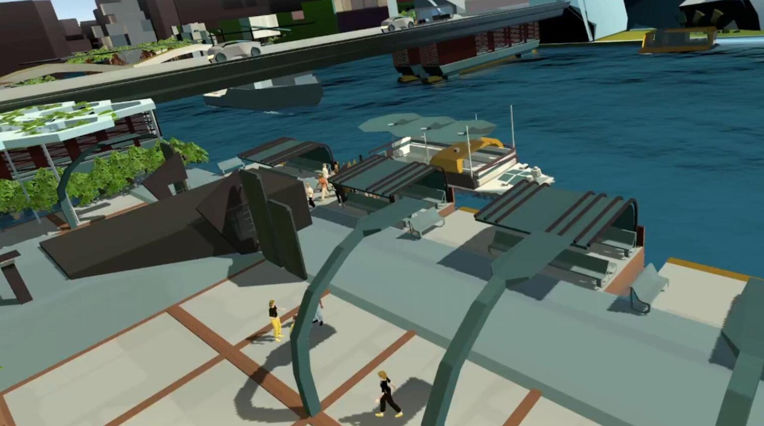Oculus Quest 游戏《未来世界浮城》Future World Vision Floating City VR Future World Vision Floating City Oculus Meta Quest VR Game