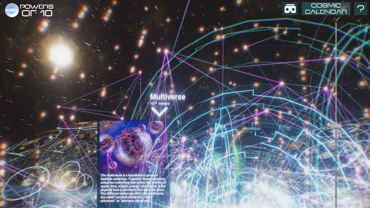 Oculus Quest 游戏《宇宙模拟》Powers of 10 : Universe Simulation Powers of 10-Universe Simulation Oculus Meta Quest VR game