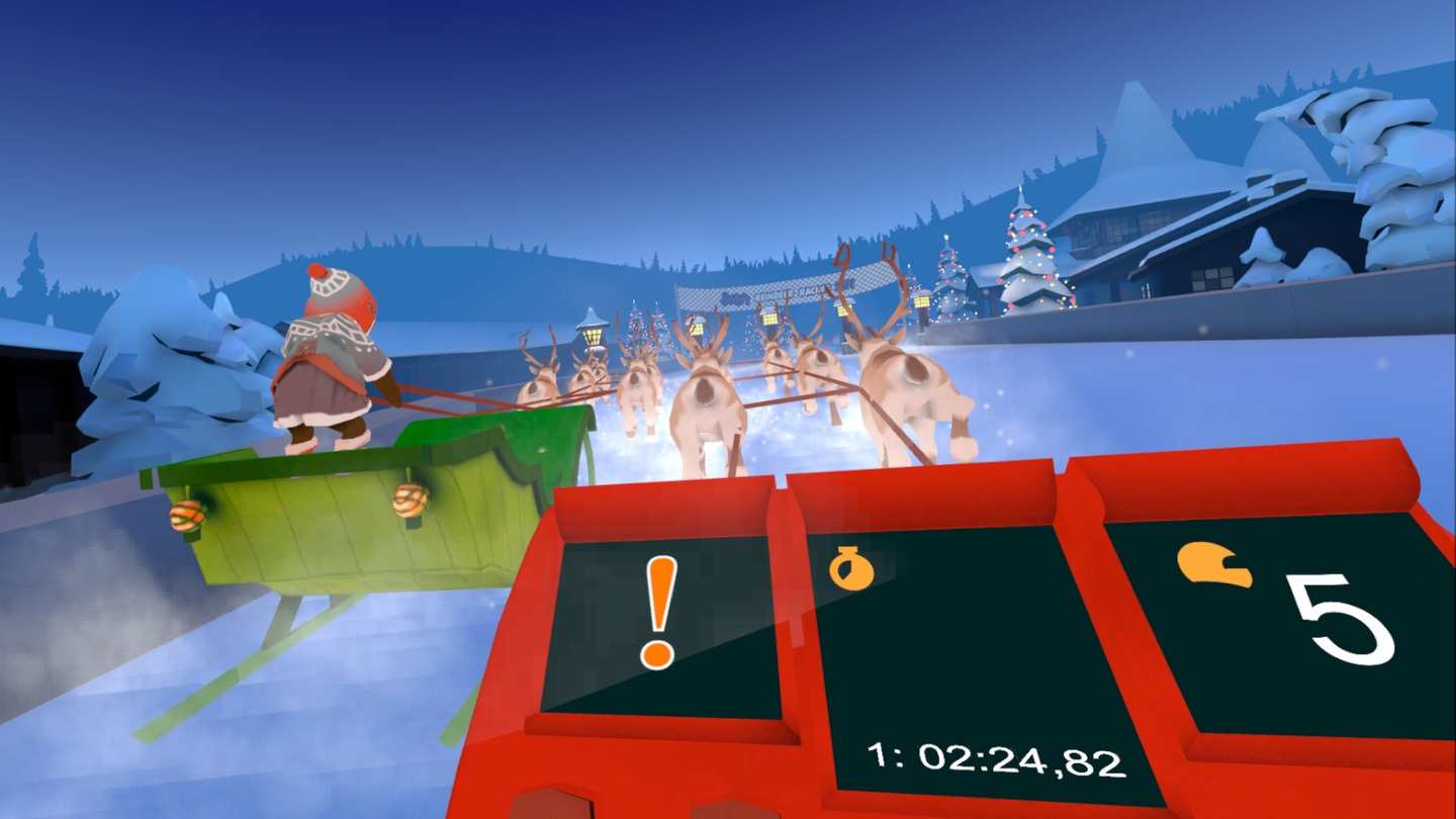 Oculus Quest 游戏《2021 年圣诞老人驯鹿赛》Santa’s Reindeer Racing 2021 Santa's Reindeer Racing 2021 Oculus Meta Quest VR Games