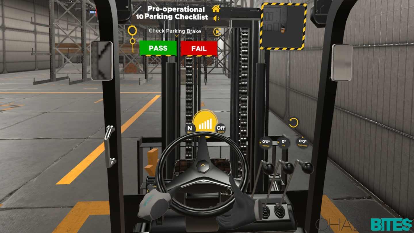 Oculus Quest 游戏《叉车驾驶模拟器》Chalkbites Forklift Simulator Forklift Chalkbites Simulator oculus Meta Quest VR Games
