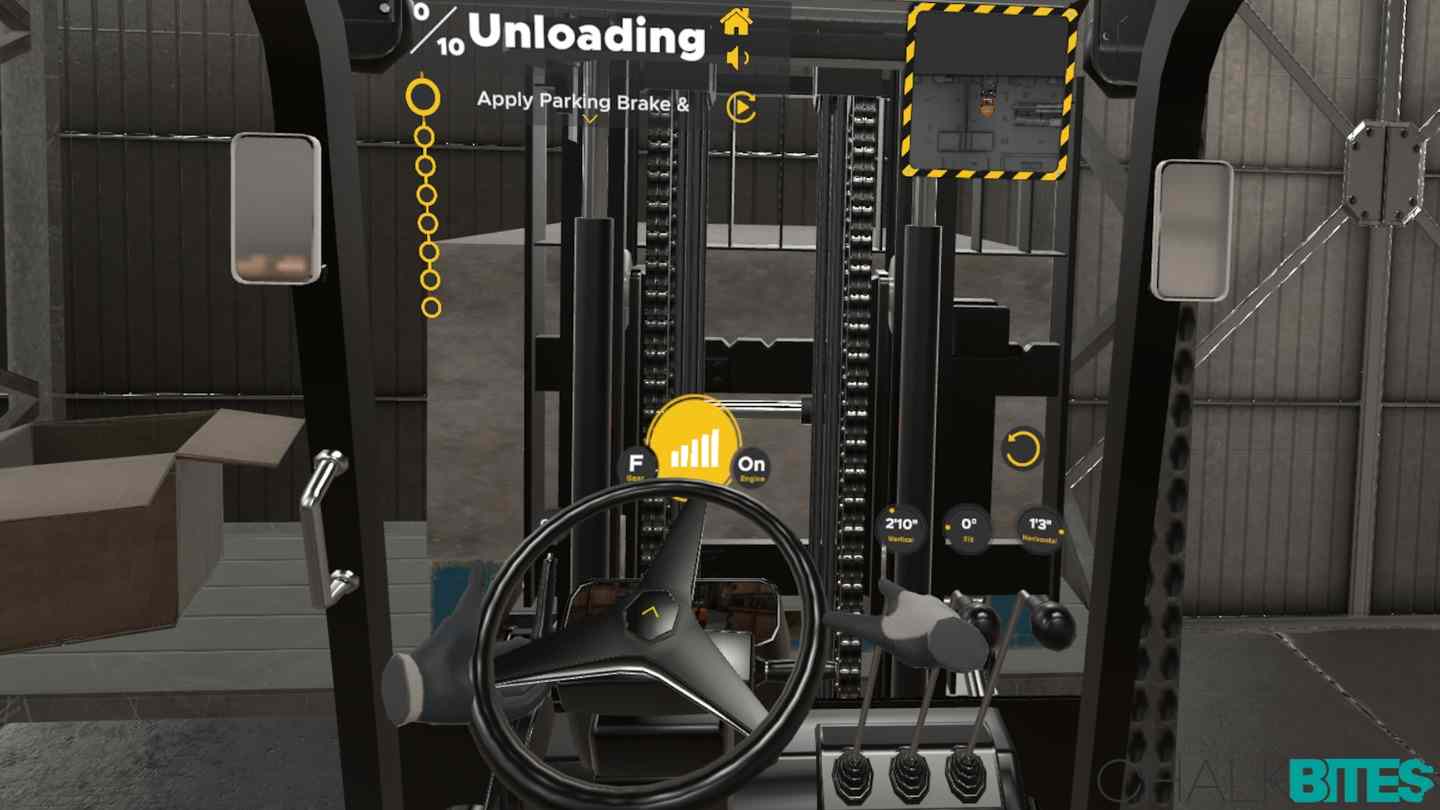 Oculus Quest 游戏《叉车驾驶模拟器》Chalkbites Forklift Simulator Forklift Chalkbites Simulator oculus Meta Quest VR Games