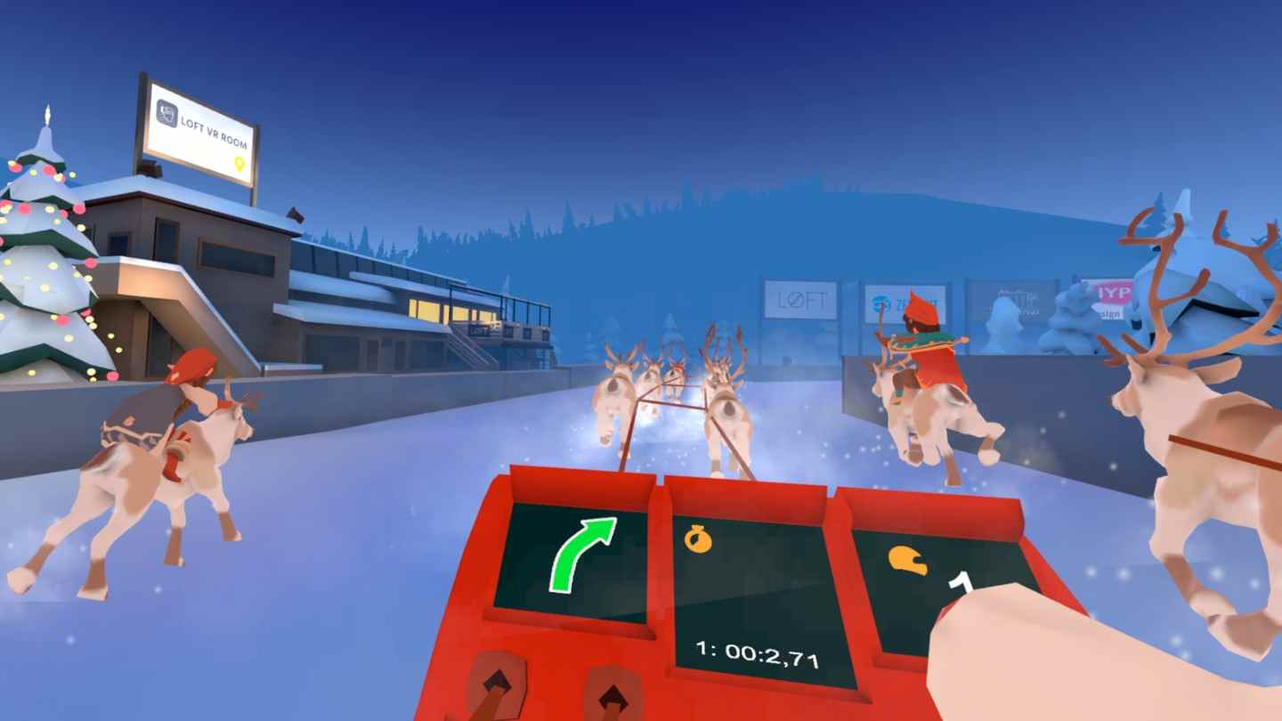 Oculus Quest 游戏《2021 年圣诞老人驯鹿赛》Santa’s Reindeer Racing 2021 Santa's Reindeer Racing 2021 Oculus Meta Quest VR Games