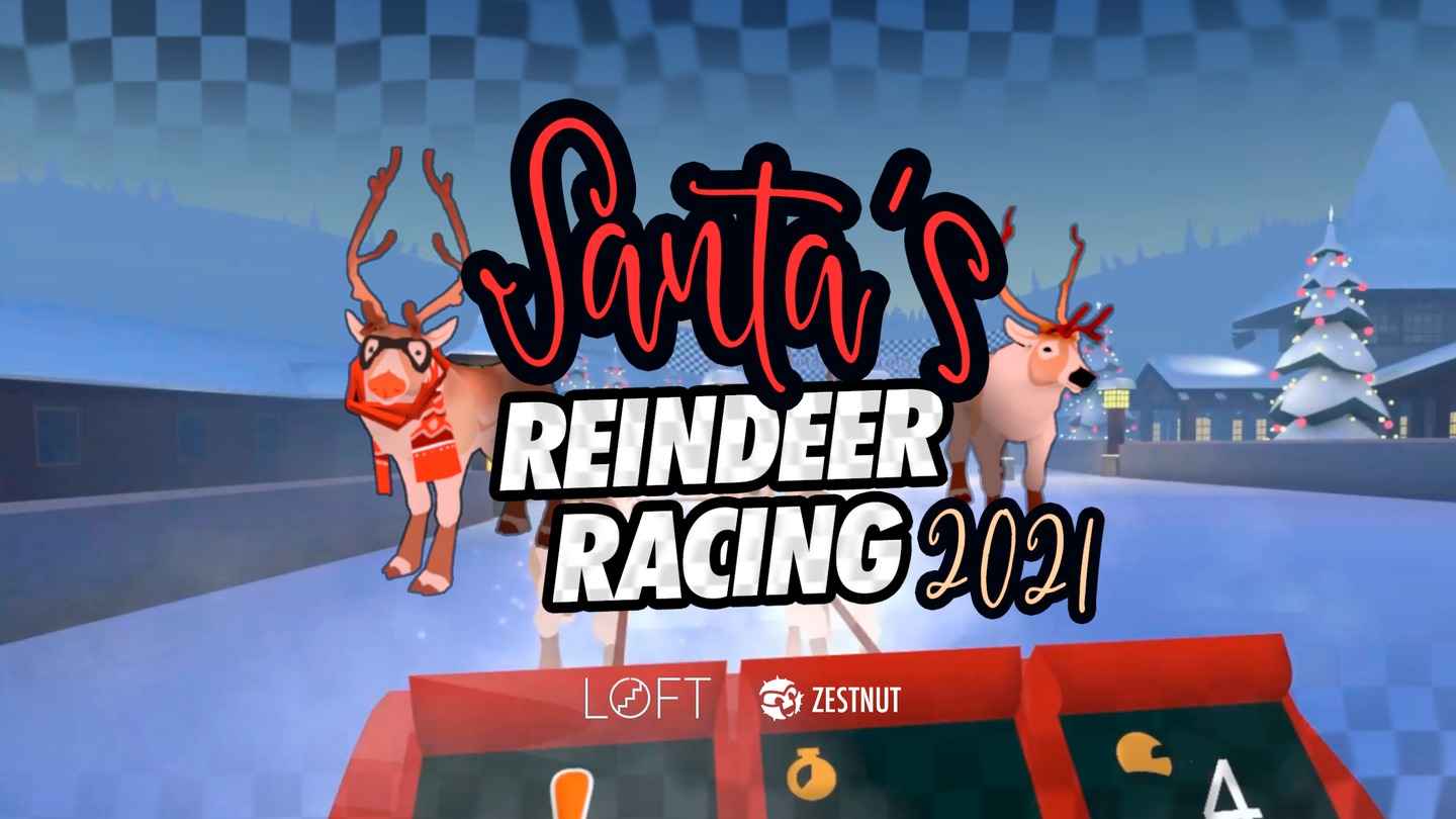 Oculus Quest 游戏《2021 年圣诞老人驯鹿赛》Santa’s Reindeer Racing 2021 Santa's Reindeer Racing 2021 Oculus Meta Quest VR Games