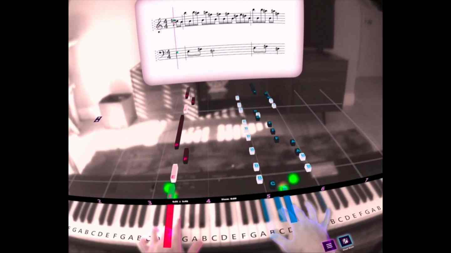 AR PianoVision Oculus Meta Quest VR Game